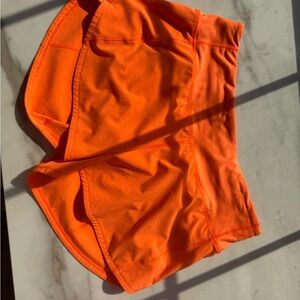 lululemon athletica Bright Orange speed up shorts